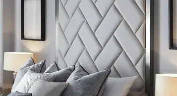 Stylish bedroom featuring a modern