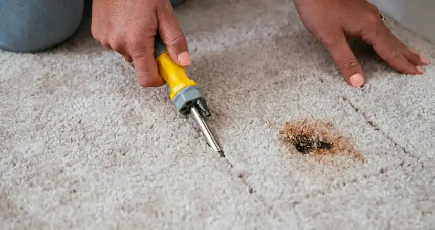 Repairing A Carpet with Carpet Patching